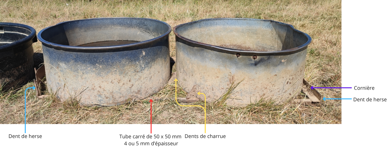 Photo annotée du traîneau